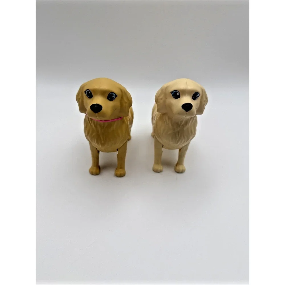 2016 Mattel Barbie Newborn Pups Two Golden Retriever Dog Mom Mother Pregnant Dog